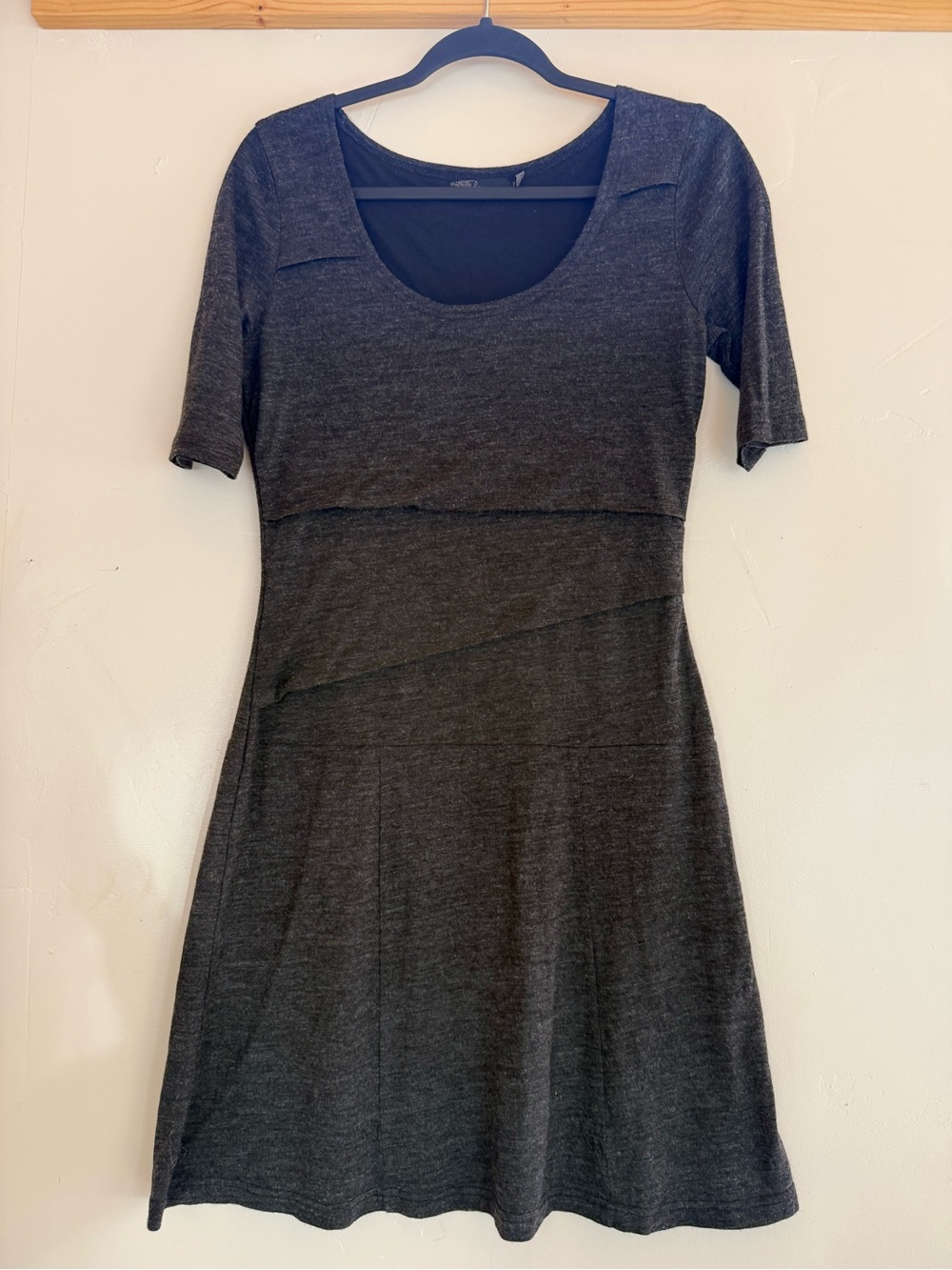 Prana Charcoal Scoop-Neck A-Line Dress